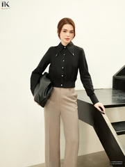 Sơ mi cổ đức bo gấu kiểu dáng mới trẻ trung sang xịn LUSM2506022
