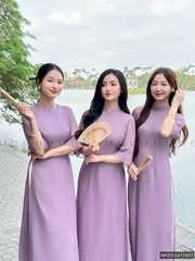 Áo dài 2 tà duyên dáng, mới lạ NKDV2411001 ( ko kèm quần + PK)