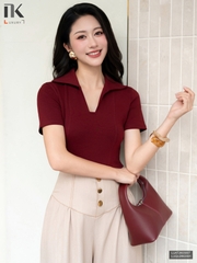 Áo thun cổ U diễu thân nhẹ nhàng, thu hút, mềm mát LUAT2603007