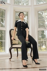 Set áo phối cổ + quần July cực đỉnh LUBD2503005