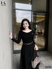 Áo len lá cổ mí kép kiểu cách, dịu dàng NKAL2510003