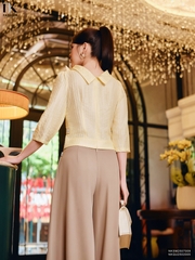 Sơ mi cổ giếng hoa 3D cao cấp NKSM2507009