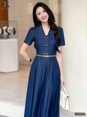 Đầm denim mềm mịn sang trọng cực chất LUDV2601001