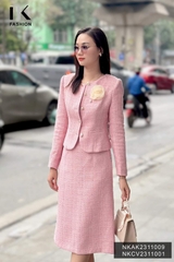 NK Fashion Chân Váy Dáng A Chất Liệu Dạ Text Có Lớp Lót Dày Dặn NKCV2311001