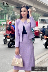 NK Fashion Chân Váy Dáng A Chất Liệu Dạ Text Có Lớp Lót Dày Dặn NKCV2311001