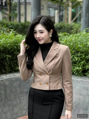 Vest 2 lớp 4 cúc croptop thanh lịch, gọn gàng NKAK2509005