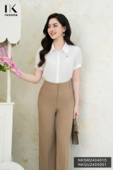 Áo Sơ Mi Cổ Sen Đính Nơ NK Fashion Trẻ Trung, Nữ Tính Cho Nàng Công Sở NKSM2404015