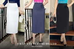 Chân Váy Bút Chì Hoa Eo Kiểu Dáng Basic Thanh Lịch Tôn Dáng, Co Giãn Nhẹ NKCV2410002