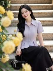 Sơ mi súp peplum điệu đà, tôn eo NKSM2603005