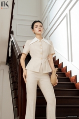 Set áo phối cổ + quần July cực đỉnh LUBD2503005
