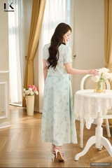 Set hoa hồng + chân váy xoè mềm mát, trẻ trung, dễ mặc NKBD2504001