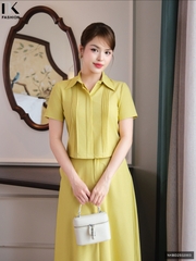 Set Chân Váy Xoè Dài Và Sơ Mi Mí Dọc Thân Công Sở Nữ NKBD2502003 ( Gồm cả áo + CV)