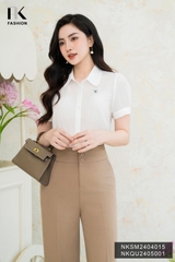 Áo Sơ Mi Cổ Sen Đính Nơ NK Fashion Trẻ Trung, Nữ Tính Cho Nàng Công Sở NKSM2404015