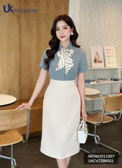 Chân Váy Chữ A UK FASHION Thiết Kế Basic Thanh Lịch Chất Vải Nhập Hàn Cao Cấp Không Nhăn UKCV2304002