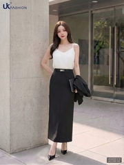 Chân váy bút chì moi cúc trẻ trung UKCV2601002