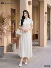 Sơ mi Linen cổ sen kiểu dáng mới, mềm mát, gọn dáng UKSM2604006