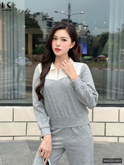 Bộ Đồ Thể Thao Phối Cổ NK Fashion Công Sở Nữ Năng Động, Thoải Mái Vải Mềm Mịn NKBD2410003
