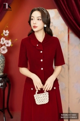 NK Fashion Áo Sơ Mi Nhung Nơ Vai, Sang Trọng NKSM2311003