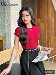 Áo Len Cổ Trơn Vai Chờm UK FASHION Thời Trang Công Sở Trẻ Trung, Đơn Giản, Vải Mềm Mịn UKFAL2408007