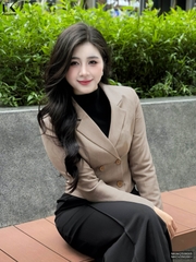 Vest 2 lớp 4 cúc croptop thanh lịch, gọn gàng NKAK2509005