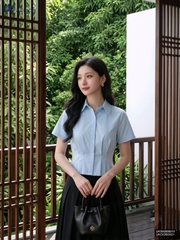 Sơ mi cổ đức 3 ly kép UKSM2606013 ( Áo rời ko kèm CV/QU/PK)