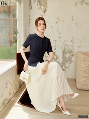 Kí giả 2 lớp cộc tay đai rời ghép set quý cô cực chảnh LUSM2507013