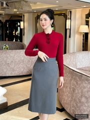 Áo Len Đính Hoa NK FASHION Thời Trang Công Sở Thanh Lịch, Dễ Mặc, Vải Mềm Mịn NKAL2409002