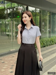 Sơ mi kẻ cổ đức dễ mặc, đơn giản, phù hợp công sở UKSM2504002