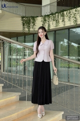 Sơ mi hoa peplum vai bồng UKSM2504013