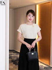 Áo Sơ Mi Vai Chờm Xếp Cổ Trẻ Trung, Thanh Lịch Vải Mềm NKSM2501022