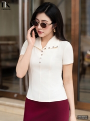 Áo thun cổ vạt V trẻ trung, mát mẻ NKAT2603010