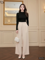 Quần ống rộng xếp ly Nk thoải mái, sang xịn, dễ mặc NKQU2512001