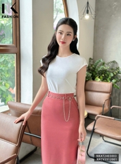 NK Fashion Áo Thun Cổ Thuyền Vai Chờm Trẻ Trung, Thoải Mái NKAT2403003