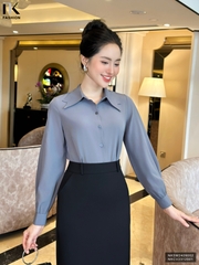 SƠ MI CỔ NƠ TAY BỒNG TRẺ TRUNG, THANH LỊCH NKSM2409002