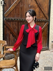 Sơ Mi Lụa Cổ Nơ NK FASHION Thời Trang Công Sở Trẻ Trung, Sang Trọng, Dễ Phối Đồ NKSM2409018