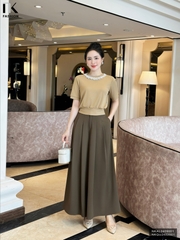Áo Len Cổ Ren Bo Gấu NK Fashion Công Sở Nữ Trẻ Trung, Nữ Tính Vải Mềm Mịn NKAL2409001