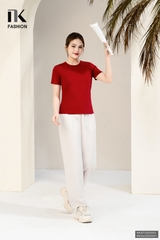 Áo Thun Cổ Tròn Croptop 25, Năng Động Vải Mềm Mịn NKAT2502005