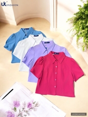 UK Fashion Áo Sơ Mi Cổ Đức 7 Mảnh Ly Súp Trẻ Trung, Nữ Tính UKSM2402002