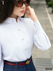 Sơ mi cúc hoa lá cổ bẻ NKSM2606019 ( Áo rời, không kèm CV/QU/PK )