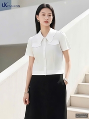 Sơ mi cổ kiểu bo gấu nắp túi UKSM2507026