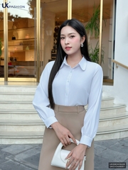 Sơ mi mí nẹp dài tay lịch sự, duyên dáng UKSM2409006