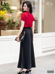 Sơ mi cổ tàu xếp điệu đà, nhẹ nhàng NKSM2601026