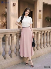 Sơ mi Linen cổ sen kiểu dáng mới, mềm mát, gọn dáng UKSM2604006