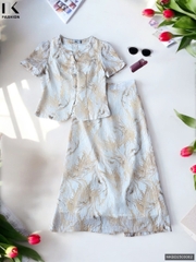 Set Hoa Cổ Tàu V Và Chân Váy A Xòe Quý Phái, Sang Trọng NKBD2503002