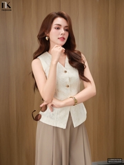 Áo gile ren kiểu cách trang nhã, hiện đại LUSM2507036