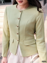 Áo khoác phối gấu nơ rời nhẹ nhàng, kiêu sa mà sang NKAK2510006