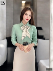 Áo Sơ Mi Dài Tay Cổ Đức Nẹp Dấu Khuy cơ bản phù hợp nhiều kiểu dáng NKSM2010011 ( Ko kèm QU/CV/PK)