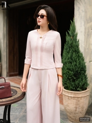 Sơ mi cổ tim mí dọc thân NKSM2607008 (Áo rời ko kèm QU/CV/PK )