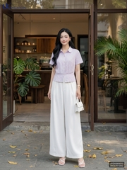 Sơ mi hoa nhí cổ sen súp UKSM2606023 ( Áo rời ko kèm CV/QU/PK )