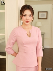 Sơ mi text kim tuyến peplum sang xin, kiểu cách NKSM2507019